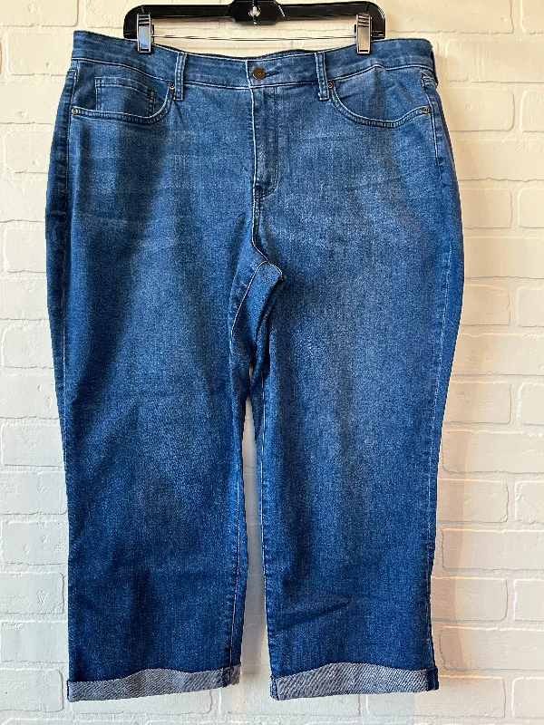 Versatile Outfits Jeans Cropped By Not Your Daughters Jeans In Blue Denim, Size: 16