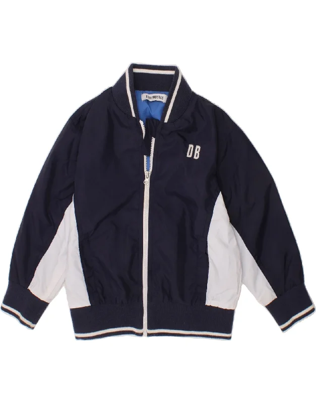 Simple Style BIKKEMBERGS Baby Boys Bomber Jacket 12-18 Months Navy Blue Colourblock
