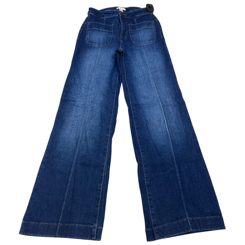 Unique Design Jeans Wide Leg By Lc Lauren Conrad In Blue Denim, Size: 2