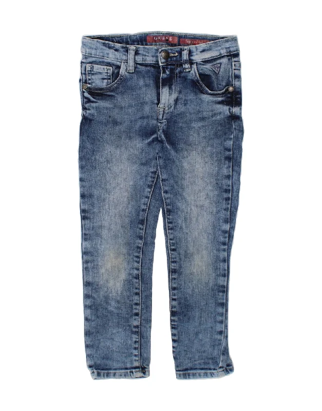 Elegant Temperament GUESS Boys Skinny Jeans 4-5 Years W20 L18 Blue Cotton