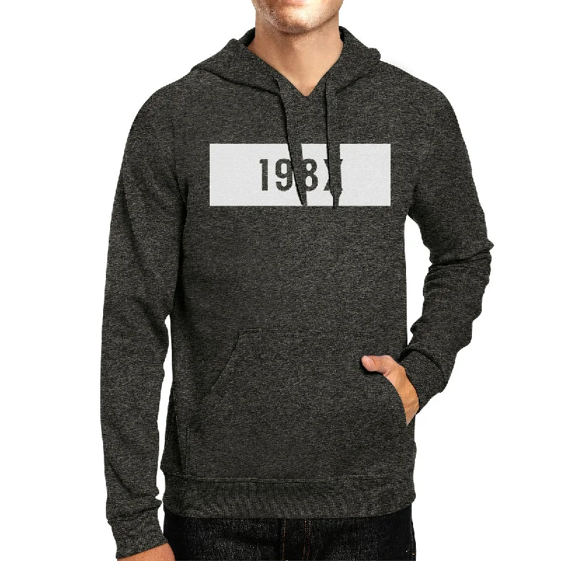 Sports And Leisure 198X Unisex Dark Grey Pullover Hoodie Funny Quote Gift Idea For 80s