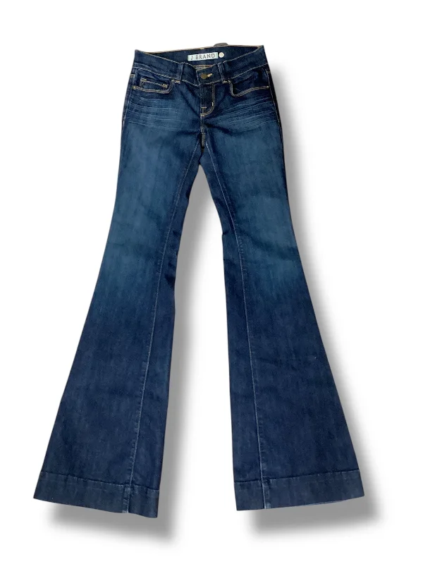 Noble Temperament Jeans Flared By J Brand In Blue Denim, Size: 24