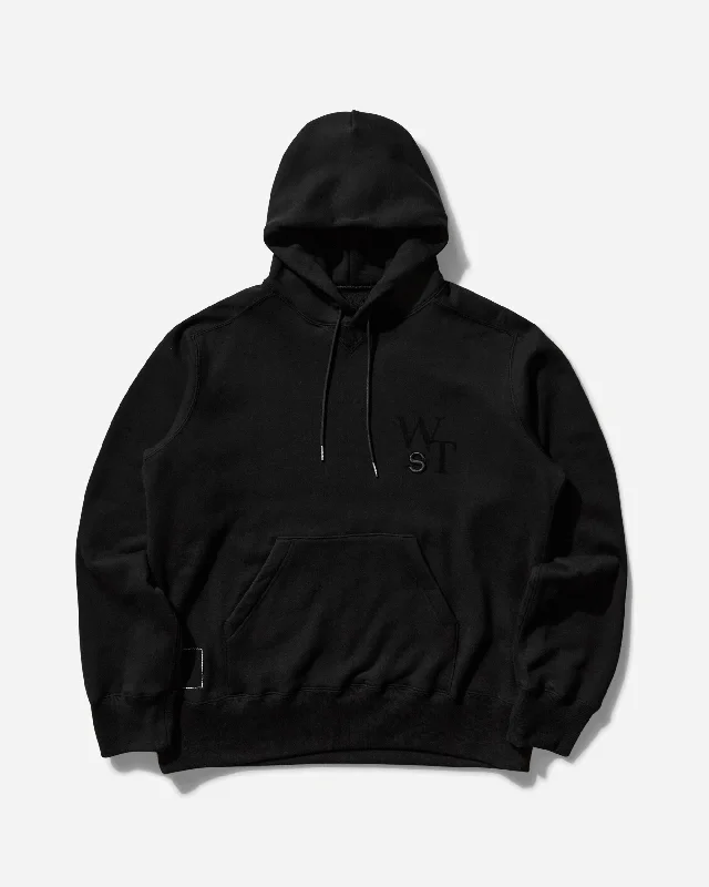 Cool Summer Men's WTAPS Flock Print Hoodie Black
