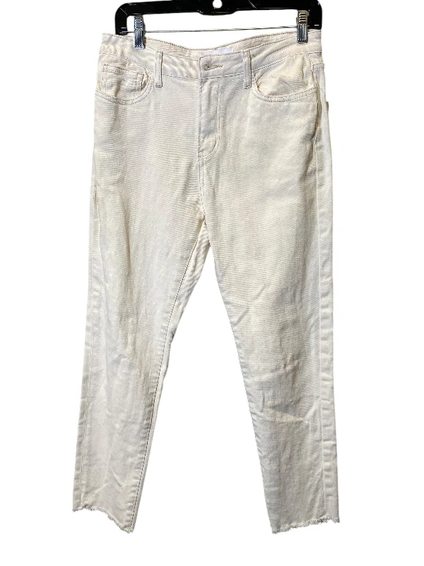 Floral Prints Jeans Skinny By Vervet In Cream, Size: 28
