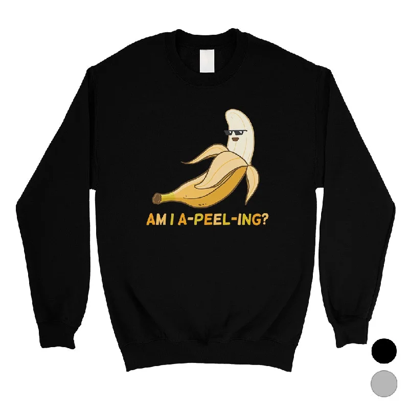Relaxed Style Apeeling Banana Unisex Crewneck Sweatshirt Funny Anniversary Gift