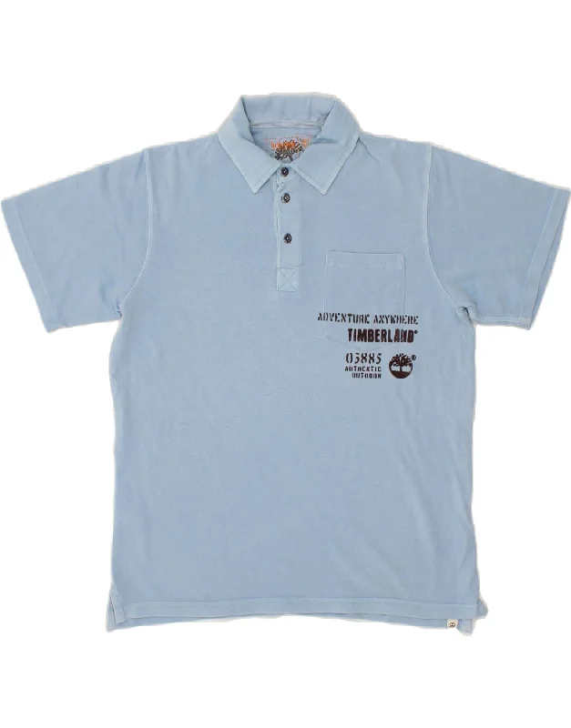 Floral Prints TIMBERLAND Boys Graphic Polo Shirt 13-14 Years Blue