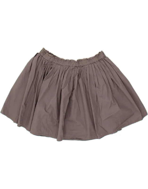 Lounge Chic BENETTON Girls A-Line Skirt 11-12 Years 2XL W28 Grey Cotton