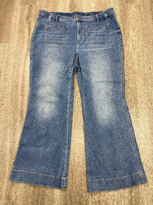 Soft Looks Jeans Flared By J. Jill In Blue Denim, Size: 20