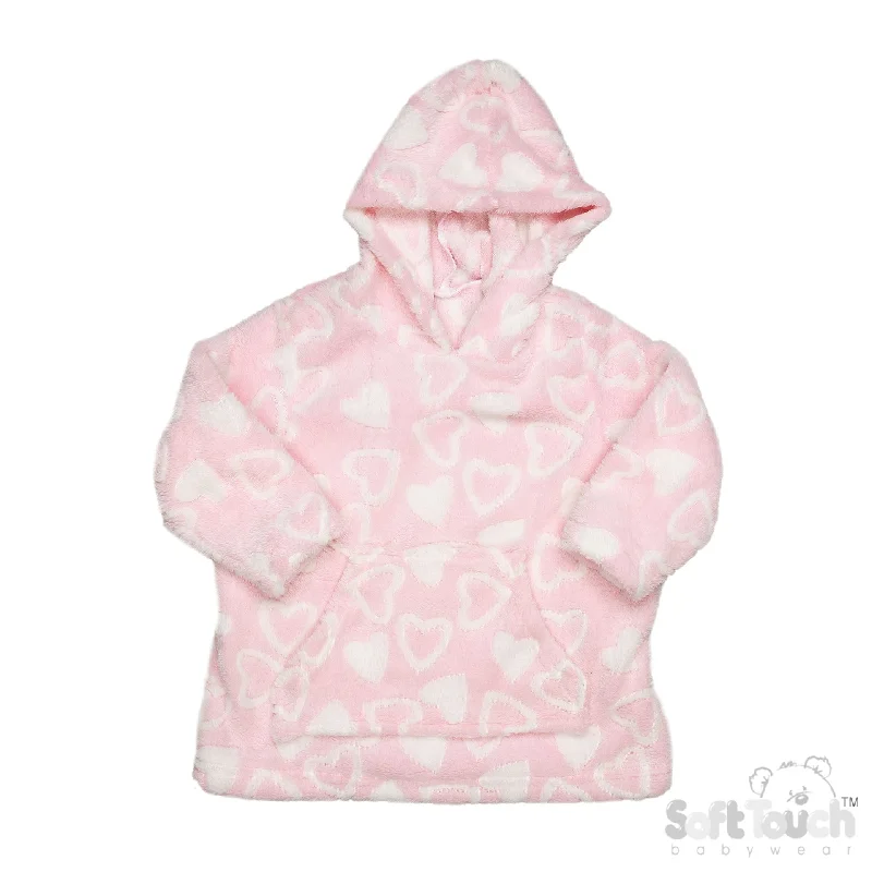 Multifunctional Style Baby Hoody - Pink/Hearts (6m-3y)(PK6) HD114P
