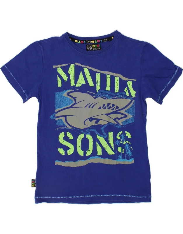 Soft Layers MAUI AND SONS Boys Graphic T-Shirt Top 8-9 Years Blue Cotton