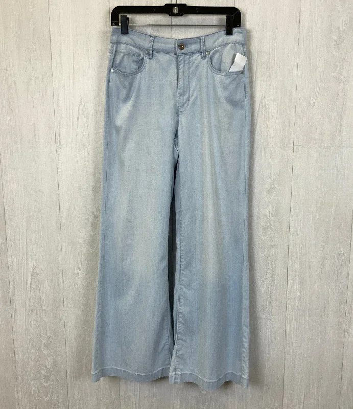 Soft Fabric Looks Jeans Wide Leg By White House Black Market In Blue, Size: 8