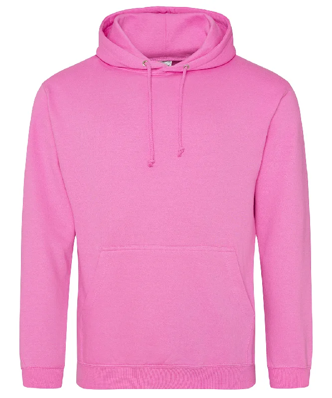 Simple Solid Color Candyfloss Pink - College hoodie