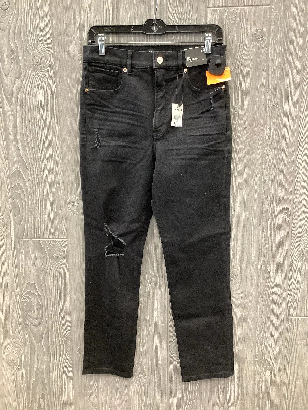 Relaxed Style Jeans Skinny By Express In Black Denim, Size: 8