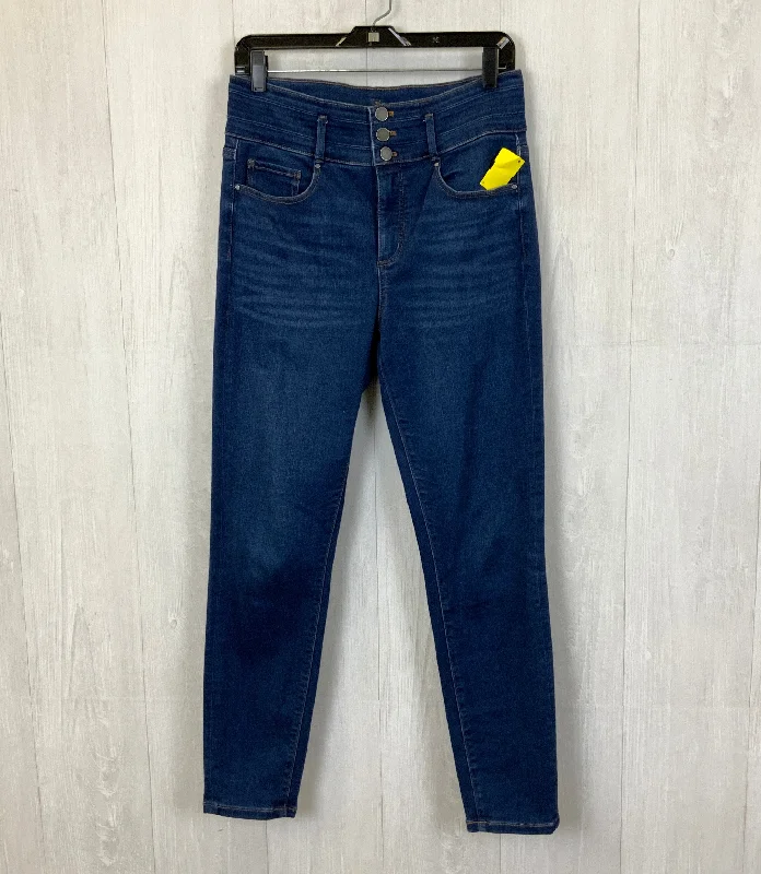 Soft Trends Jeans Skinny By Ann Taylor In Blue Denim, Size: 8