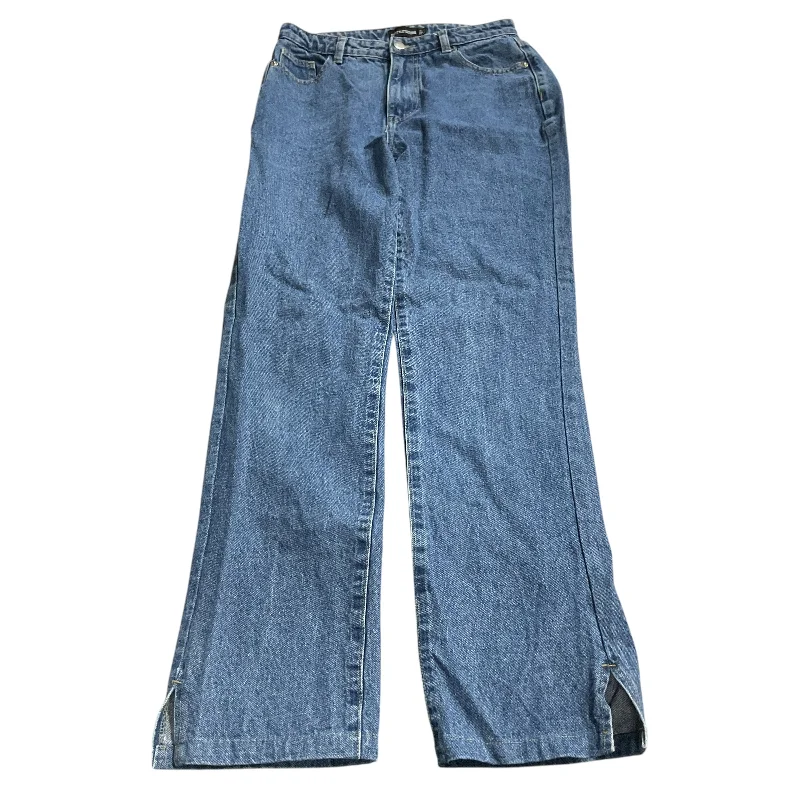 Comfortable And Simple Jeans Straight By Pretty Little Thing In Blue Denim, Size: 8