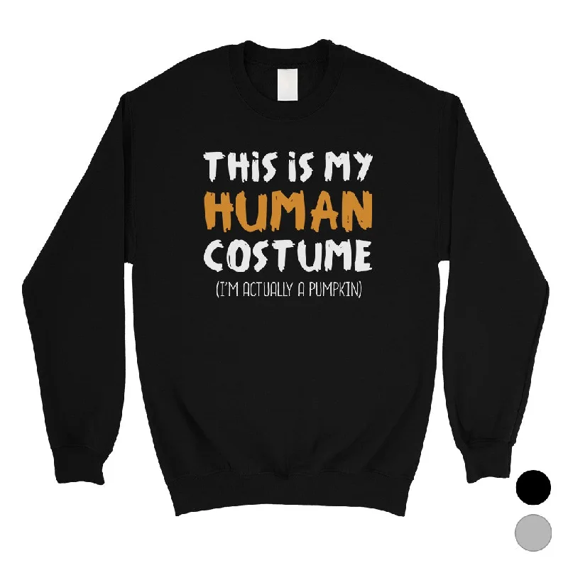 Elegant Style This Is My Human Costume Unisex Crewneck Sweatshirt