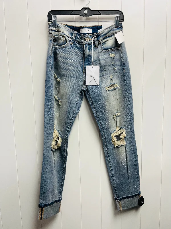 Elegant And Casual Jeans Cropped By Kancan In Blue Denim, Size: 2