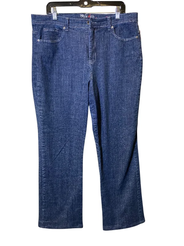 Celebrity Style Jeans Skinny By Style And Company In Blue Denim, Size: 18