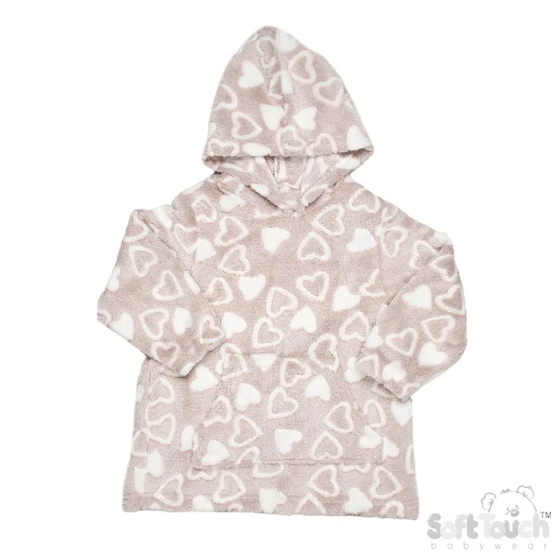 Cute Design Baby Hoody - Coffee/Hearts (6m-3y)(PK6) HD114COF