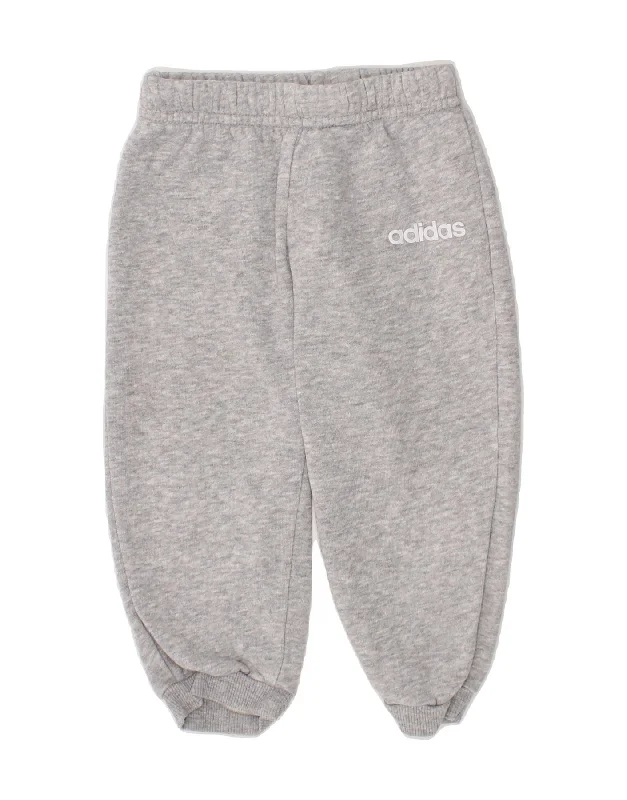 Everyday Outfits ADIDAS Baby Boys Joggers Tracksuit Trousers 9-12 Months Grey Cotton