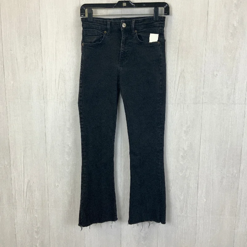 Fresh And Simple Jeans Flared By Zara In Black Denim, Size: 4