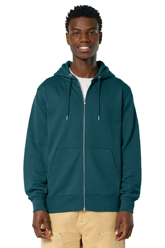 Body Design Stanley/Stella Mens Cultivator 2.0 Full Zip Hooded Sweatshirt Hoodie w/ Pockets - Stargazer Blue - NEW Body Design Stanley/Stella Mens Cultivator 2.0 Full Zip Hooded Sweatshirt Hoodie w/ Pockets - Stargazer Blue - NEW