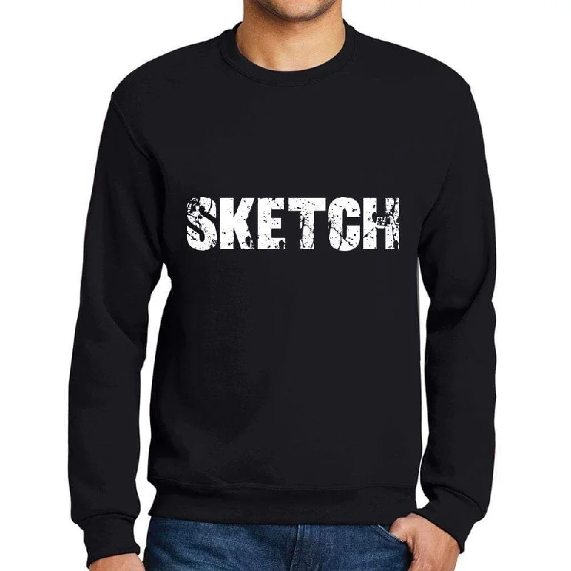 Preview New Products Men's Printed Graphic Sweatshirt Popular Words SKETCH Deep Black Preview New Products Men's Printed Graphic Sweatshirt Popular Words SKETCH Deep Black