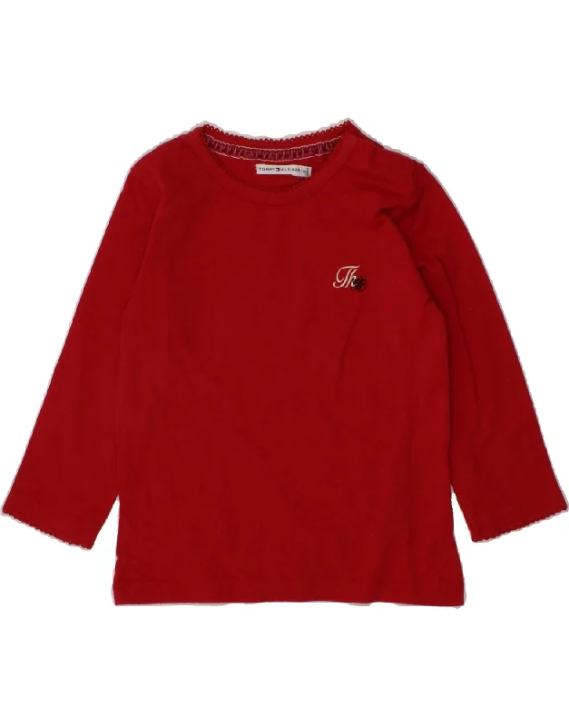 Artistic Temperament TOMMY HILFIGER Baby Girls Top Long Sleeve 18-24 Months Red Cotton