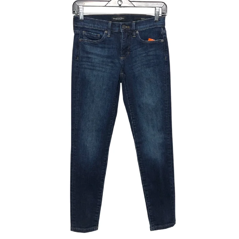 Basic Comfort Jeans Skinny By Banana Republic In Blue Denim, Size:0