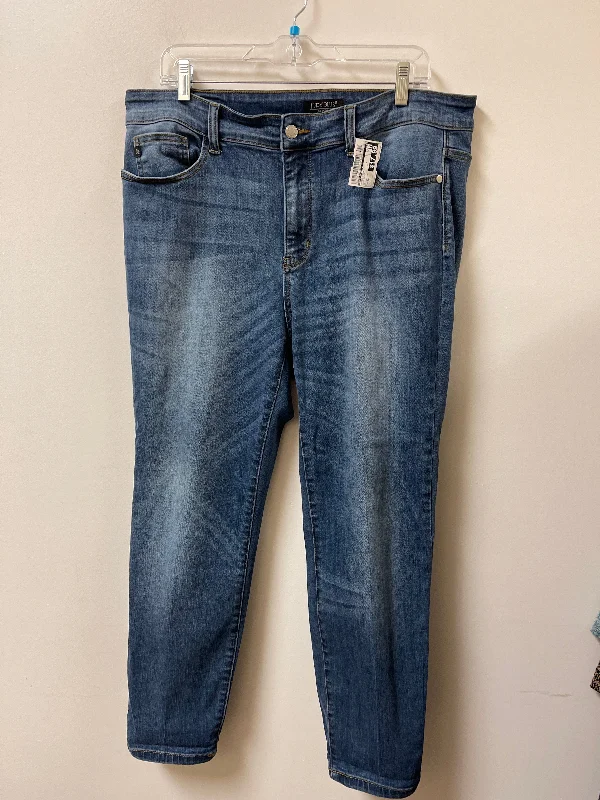 Timeless Comfort Jeans Straight By Judy Blue In Blue Denim, Size: 16