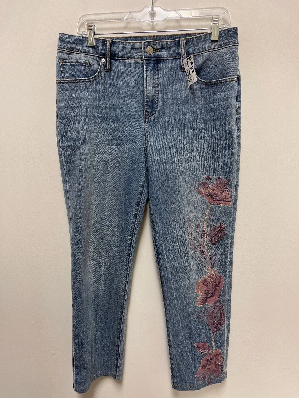 Leisure Sports Jeans Skinny By Chicos In Blue Denim, Size: 8