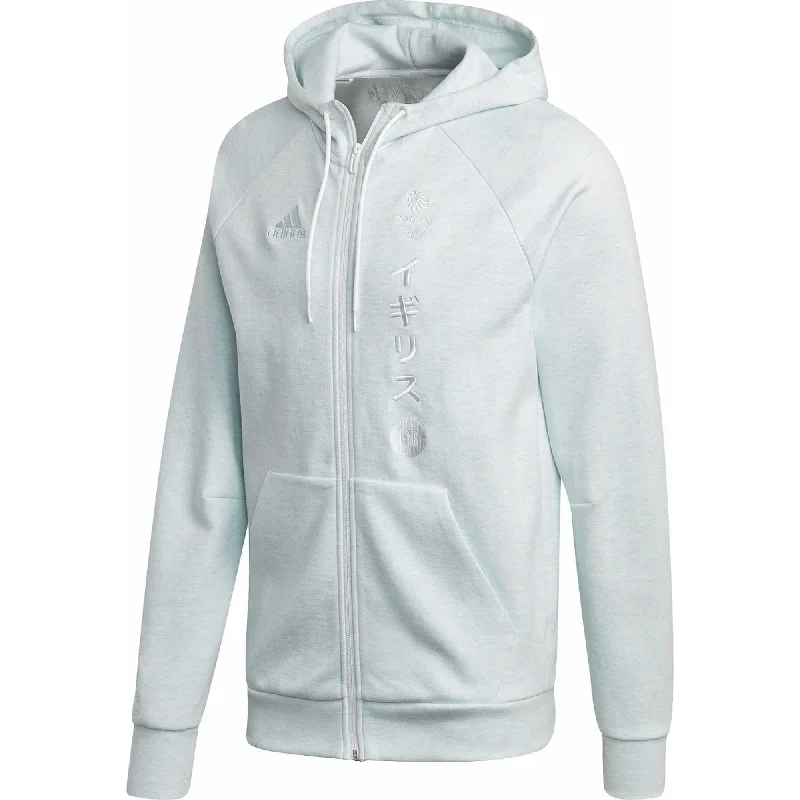 Casual Fit Wear adidas Team GB Mens Full Zip Hoody - Grey