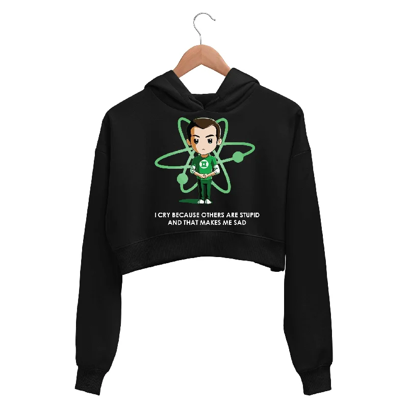 Simple Elegance The Big Bang Theory Crop Hoodie - Others Are Stupid