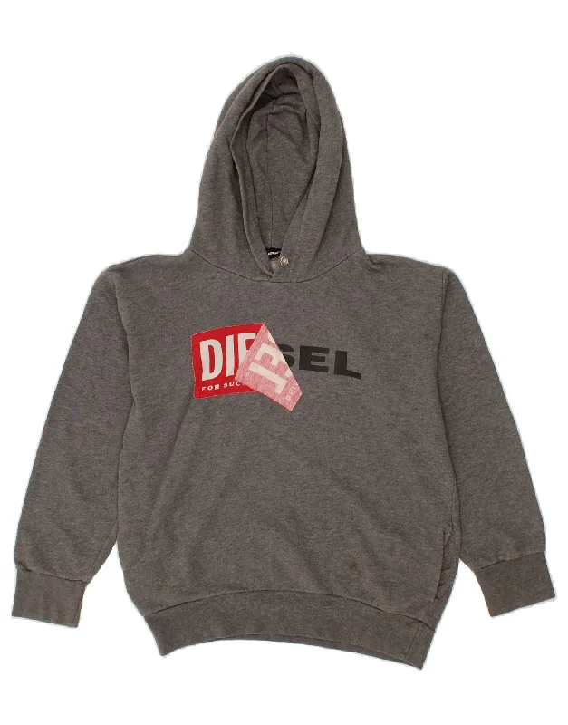 Cozy Shirts DIESEL Boys Graphic Hoodie Jumper 11-12 Years Grey