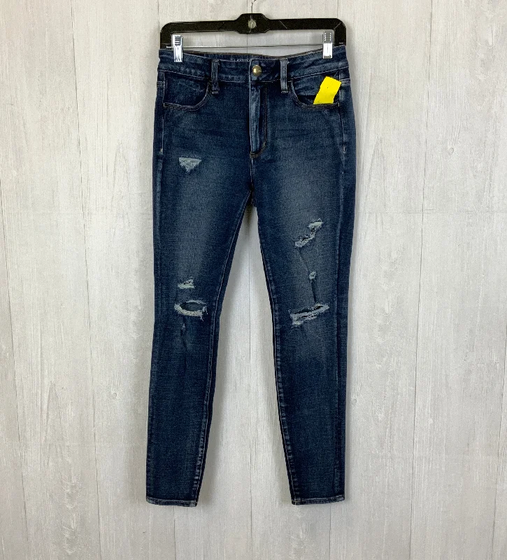 Breezy Outfits Jeans Skinny By American Eagle In Blue Denim, Size: 8