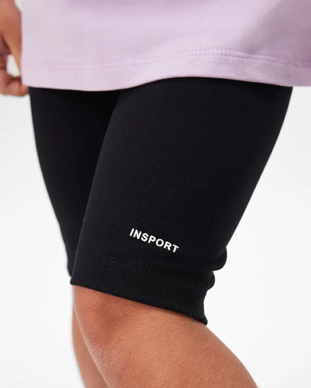 Comfortable Lounge Wear INSPORT KIDS LUNA BLACK BIKE SHORTS