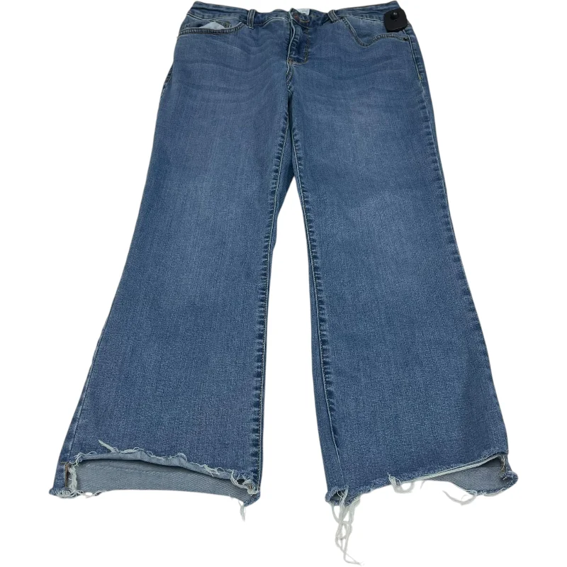 Comfy Layers Jeans Cropped By Crown And Ivy In Blue Denim, Size: 12