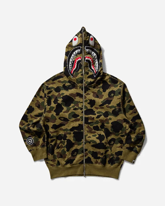Relaxed Jackets Men's 1st Camo Shark Full Zip Hoodie Green