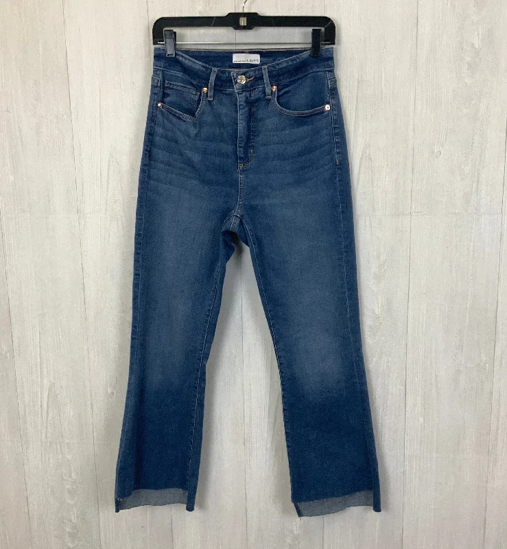Comfortable And Casual Jeans Cropped By Loft In Blue Denim, Size: 4