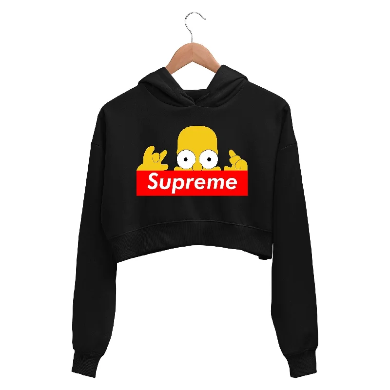Sports Style The Simpsons Crop Hoodie - Supreme