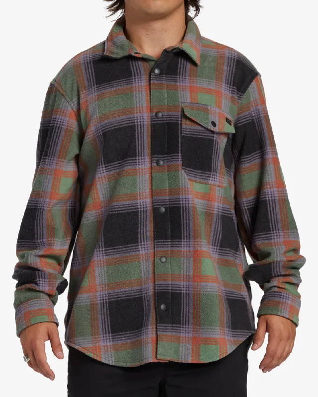 Double-sided Wear A/Div Furnace Long Sleeve Flannel Shirt - Grey Violet