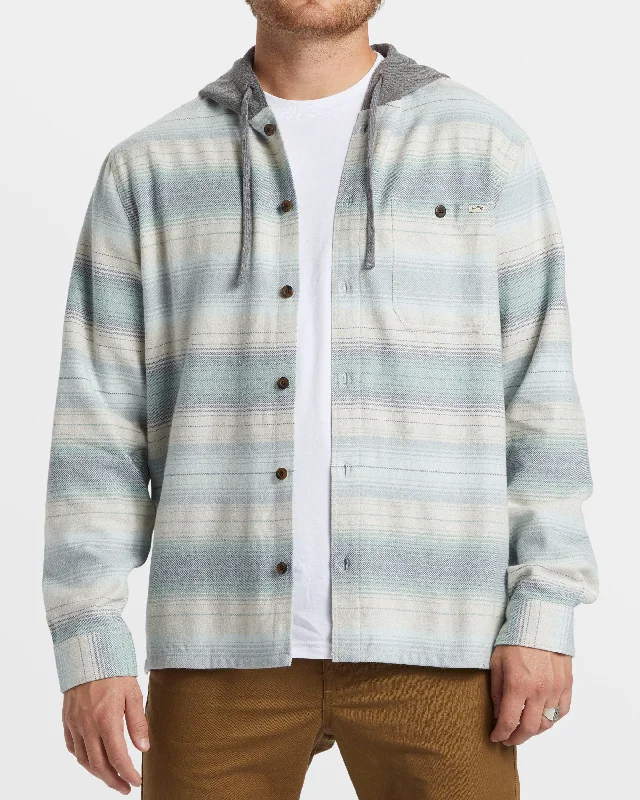 Chic Comfort Wear Baja Hooded Long Sleeve Flannel Shirt - Dune