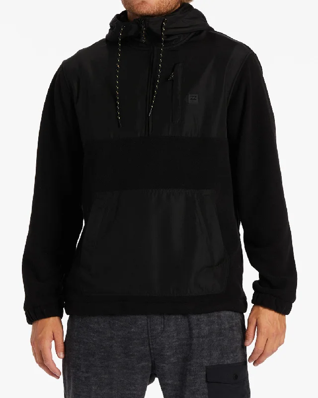 French Style Boundary Graphene Half-Zip Fleece - Black Heather