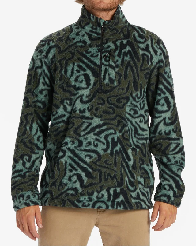 Spring Fashion Boundary Half-Zip Mock Neck Fleece - Camo