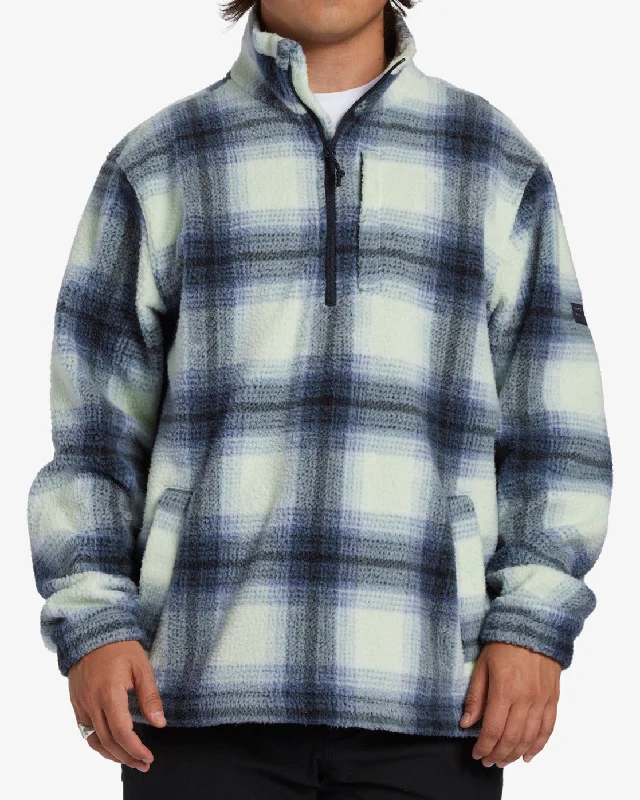 Body Design Boundary Half-Zip Mock Neck Fleece - Slate Blue