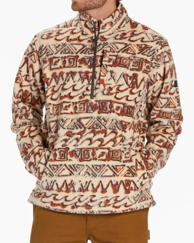 Fresh And Simple Boundary Half-Zip Mock Neck Fleece - Chino