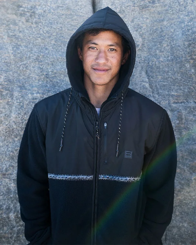 Romantic And Fresh Boundary Lite Zip Hoodie - Black