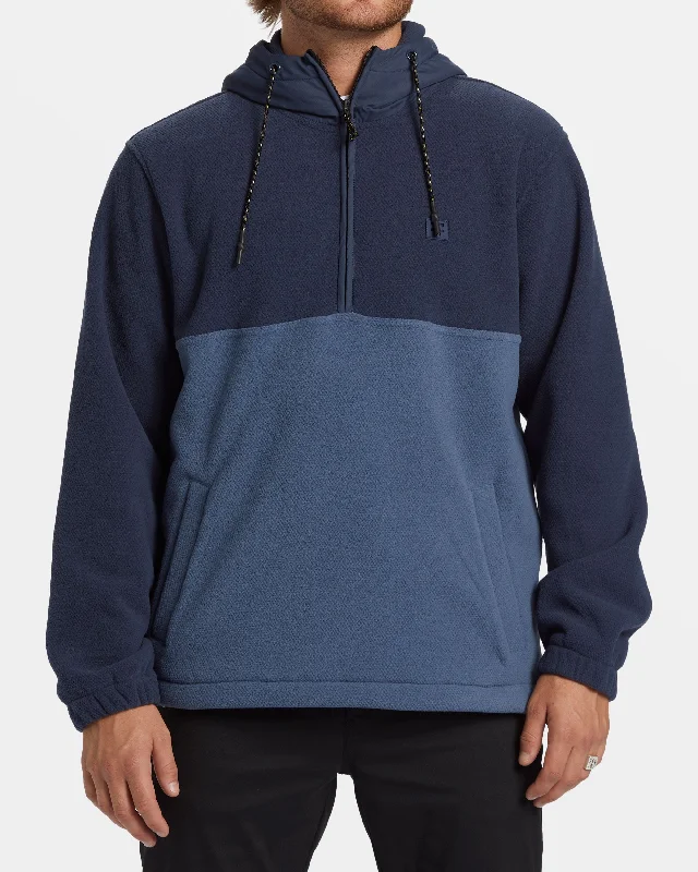 Fashion Elements A/Div Boundary Hooded Half-Zip Pullover - Dusty Navy
