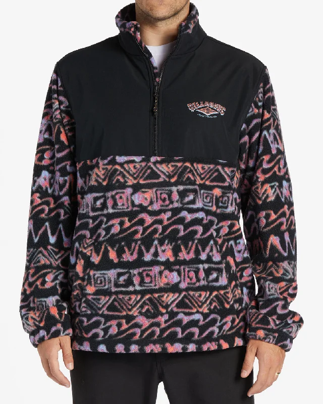 Playful Style Boundary Re-Issue Mock-Neck Sweatshirt - Black