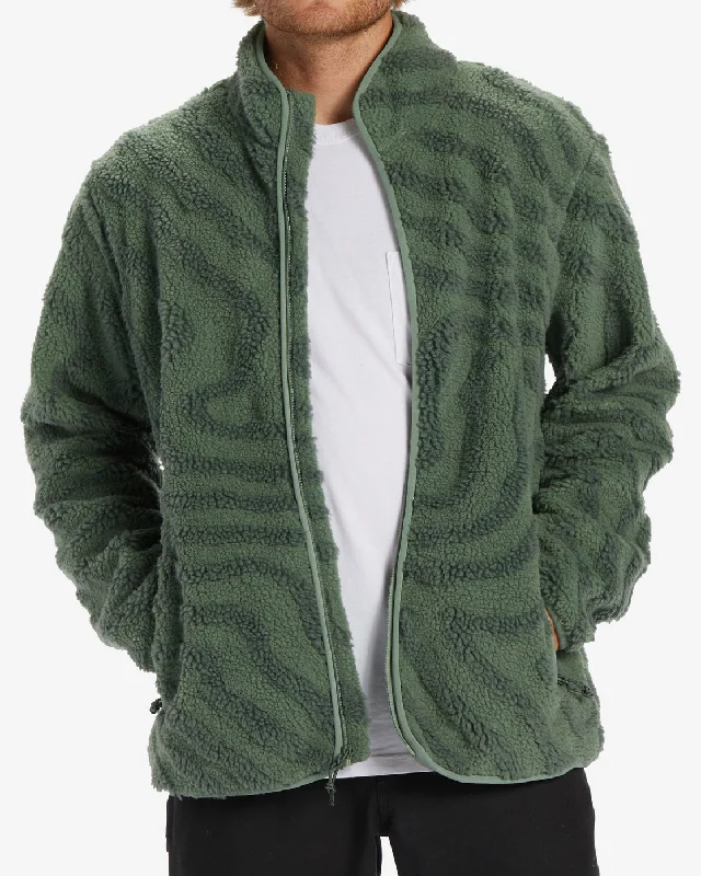 Classic And Versatile Boundary Switchback Zip-Up Sherpa Fleece - Sage